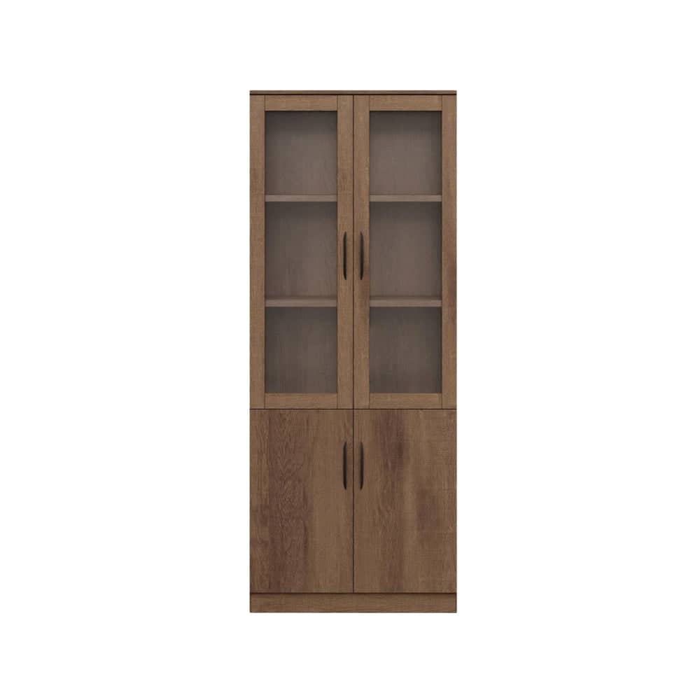 Librero Alto 4 Puertas C/Vidrio 1870