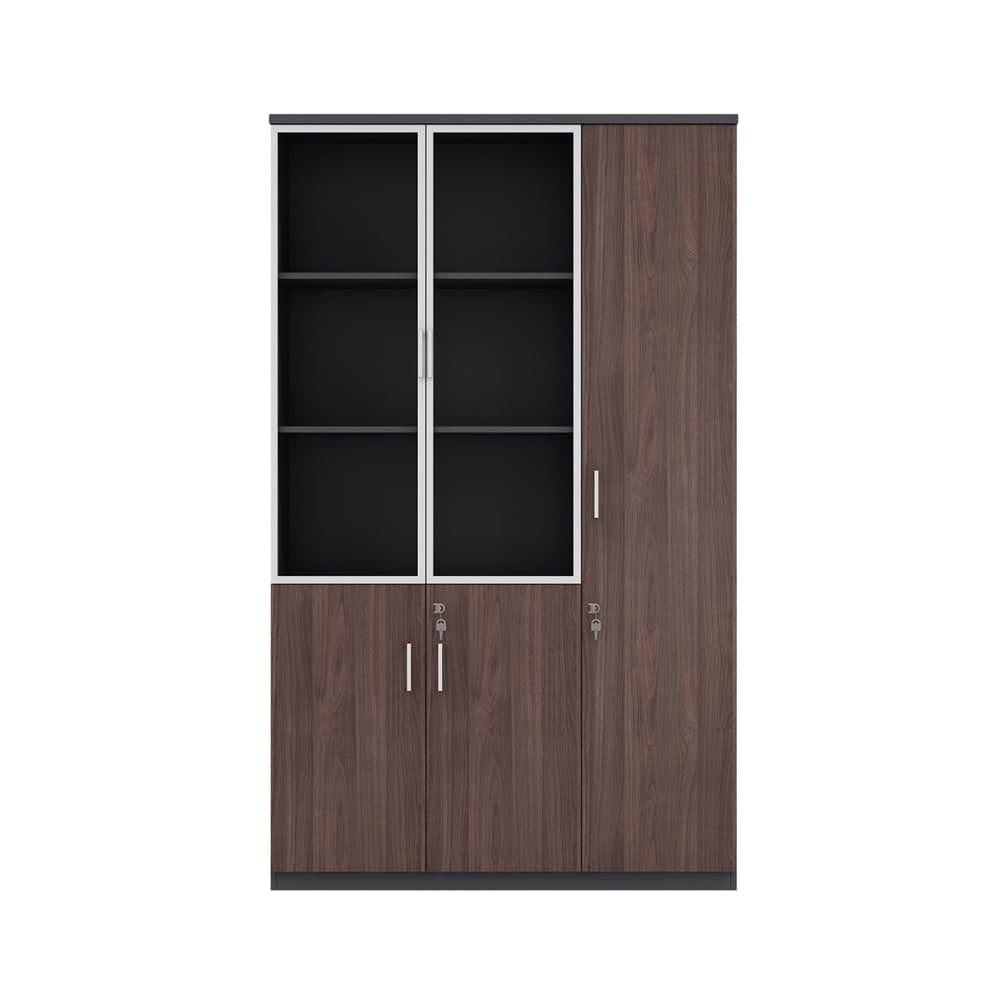 Librero Alto Puertas de Vidrio 2610